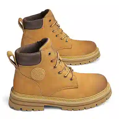 季公羊 牛皮革 舒适日常百搭 短筒 马丁靴 男女同款