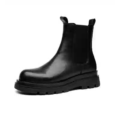 敦奴 时尚潮流 英伦风 短筒 切尔西靴 男款 黑色