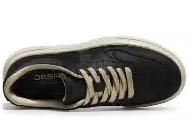 德赛 头层牛皮 空军一号 通勤百搭 复古休闲 学生穿搭 厚底增高 时尚简约 防滑耐磨 低帮 板鞋 男款