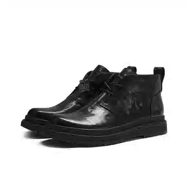 维戈 休闲厚底 短靴 男款 黑色