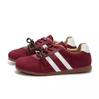 拉夏贝尔 潮流复古 百搭平底 德训舒适运动鞋 耐磨防滑 低帮 板鞋 女款