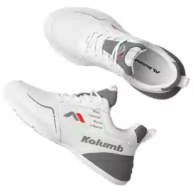 哥仑步 简约舒适 百搭时尚 防滑耐磨增高 低帮 生活休闲鞋 男款 白灰