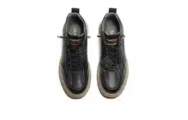 森达 牛皮革 复古平通勤百搭舒适 防滑 中帮 生活休闲鞋 男款