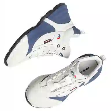 哥仑步 简约舒适 百搭潮流 防滑耐磨增高 高帮 生活休闲鞋 男款 白蓝