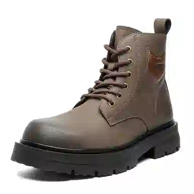 健休 二层牛皮 舒适个性 马丁靴 男款