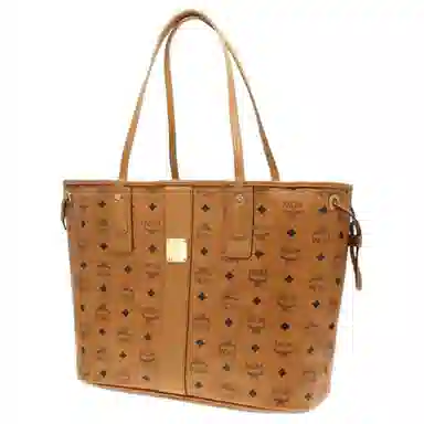MCM Liz Visetos Tote Bag Medium Cognac