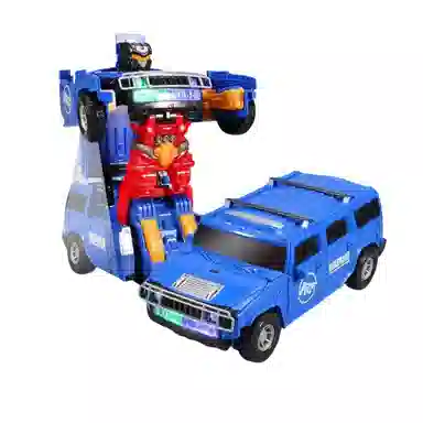 咕轹 特技变形坦克金刚警车 玩具