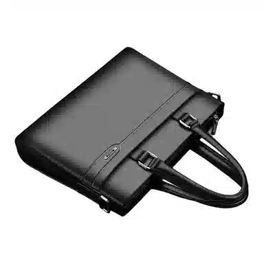 Oldman Head Business Leather Briefcase Black Brown