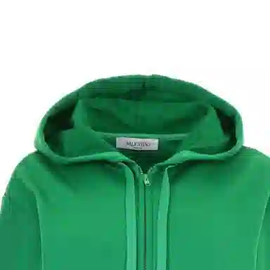 Valentino Logo Hoodie Green