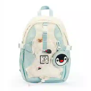 VANWALK Pingu Backpack Large Black White Plaid