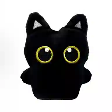 Yijia Love Cute Black Cat Plush Keychain