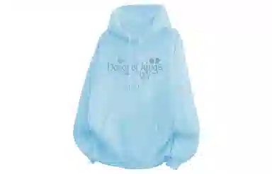 王者荣耀 美式花体字母长袖落肩款百搭时尚潮牌少年感无性别宽松舒适透气连帽卫衣 标语款 男女同款