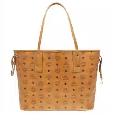 MCM Liz Visetos Tote Bag Medium Cognac