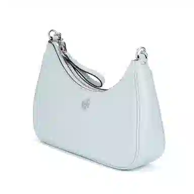 Tory Burch 151 Mercer Moon Bag Small Gray Blue