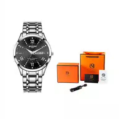AIYISHI Quartz Watch Black Dial