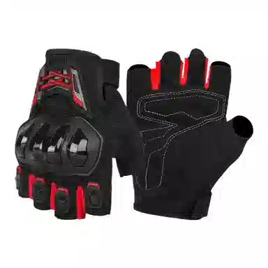 梦特娇 透气防摔防滑户外机车电动车露指骑行装备 聚酯纤维 手套 男女同款情侣款