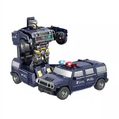 咕轹 特技变形坦克金刚警车 玩具