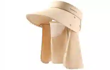 优幽兰 百搭休闲环绕式显脸小太阳帽时尚个性防紫外线遮脸大帽檐空顶口罩面罩帽子一体护颈骑车遮阳帽 聚酯纤维 防晒帽 女款