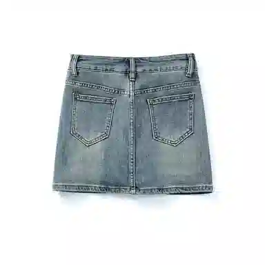 玫丝朵 复古弹力休闲牛仔短裙 女款