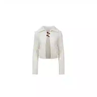 SCULPTOR Two Way Cable Cardigan Ivory