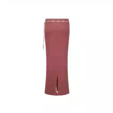 SCULPTOR Sequin Maxi Wool Skirt Fuchsia