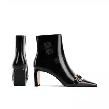 Sasnoman Black Ankle Boots