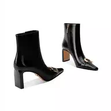 Sasnoman Black Ankle Boots
