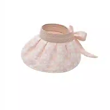 图涂丫 编织空顶帽子遮脸防紫外线夏季遮阳太阳帽贝壳帽 聚酯纤维 防晒帽 男女同款情侣款