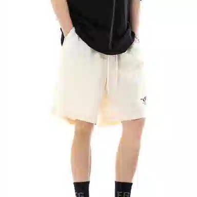 沐诚阳译 美式薄款宽松潮牌高街运动纯色百搭五分休闲短裤 男款