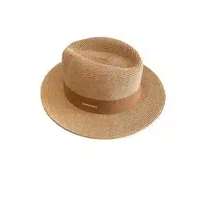 艾佳微 登山游玩防紫外线遮阳海边沙滩度假 草编 渔夫帽 男女同款情侣款