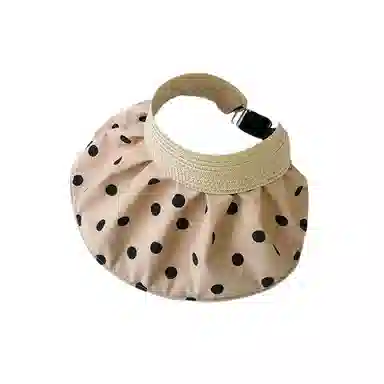 图涂丫 波点空顶出游紫外线贝壳 涤纶 防晒帽 男女同款情侣款