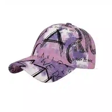 图涂丫 百搭潮嘻哈遮阳 字母涂鸦休闲外出防晒 涤纶 鸭舌帽 男女同款情侣款