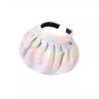 图涂丫 韩版渐变色黑胶贝壳紫外线遮阳 涤纶 防晒帽 男女同款情侣款