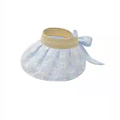 图涂丫 编织空顶帽子遮脸防紫外线夏季遮阳太阳帽贝壳帽 聚酯纤维 防晒帽 男女同款情侣款