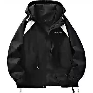 王者荣耀 美式复古多口袋拼接撞色连帽外套户外运动爬山百搭时尚夹克衫 标语款 男女同款