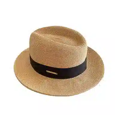 艾佳微 登山游玩防紫外线遮阳海边沙滩度假 草编 渔夫帽 男女同款情侣款