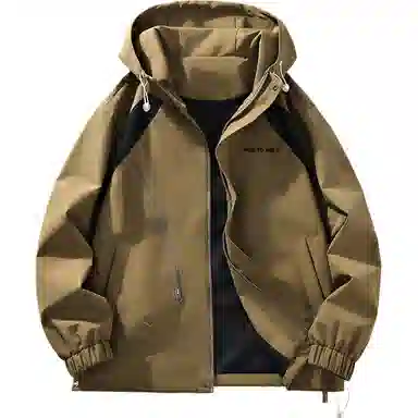 王者荣耀 美式复古多口袋拼接撞色连帽外套户外运动爬山百搭时尚夹克衫 标语款 男女同款