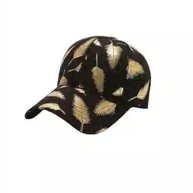 图涂丫 出游时尚 休闲羽毛图案圆顶 涤纶 鸭舌帽 男女同款情侣款