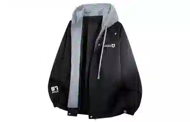 王者荣耀 鲁班七号星空梦想款 美式复古高街假两件基础款撞色拼接连帽长袖高级感户外运动休闲宽松通勤百搭外套夹克 男女同款