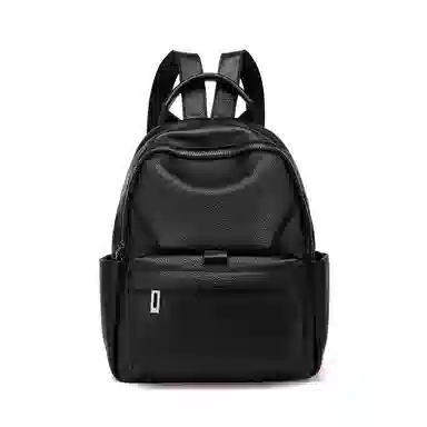 红蜻蜓 轻便通勤运动书包旅行旅游背包 牛皮 双肩包 常规 男女同款情侣款 黑色