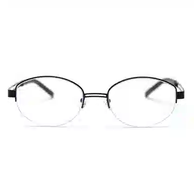 山一丸 日韩半框近视眼镜框潮网红文艺复古平光 金属 椭圆形 光学镜架 男女同款情侣款