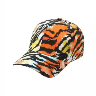 图涂丫 户外休闲百搭虎纹个性 涤纶 鸭舌帽 男女同款情侣款