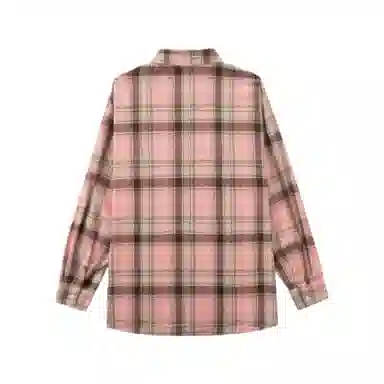 柏黛妃 美式百搭复古格子长袖衬衫 女款