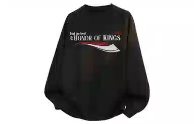 王者荣耀 美式高街个性字母长袖落肩款宽松舒适透气青少年无性别百搭时尚圆领卫衣 鲁班七号款 男女同款