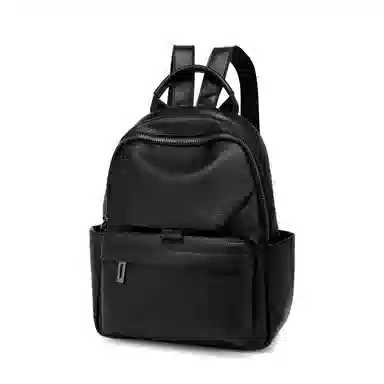 红蜻蜓 轻便通勤运动书包旅行旅游背包 牛皮 双肩包 常规 男女同款情侣款 黑色