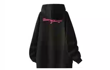 王者荣耀 美式高街手绘字母落肩长袖款宽松舒适透气青少年运动通勤百搭时尚连帽卫衣 标语款 男女同款