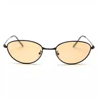 山一丸 个性猫形金属偏光潮复古凹造型墨镜 猫眼 太阳眼镜 男女同款情侣款