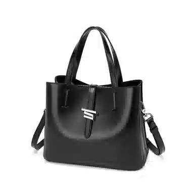 红蜻蜓 大容量休闲上班通勤水桶包  牛皮  手提包斜挎包单肩包 常规 黑色/咖啡色