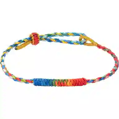 【福禄好运到丨可DIY】 色菲尔 金榜题名锦鲤民族风考研高考中考转运五彩绳幸运手工可调节手链#好运 编织 手绳 男女同款情侣款