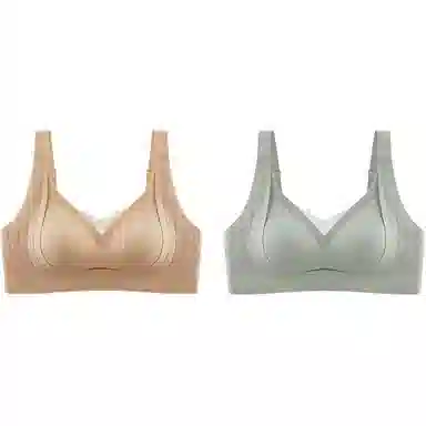 都市丽人 收副乳防下垂聚拢大胸显小乳胶杯调整型无痕文胸 女款 组合装